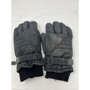 Vintage Kombi Gloves Mens L Gore-Tex Black Winter Ski Snowboard LEATHER PALMS